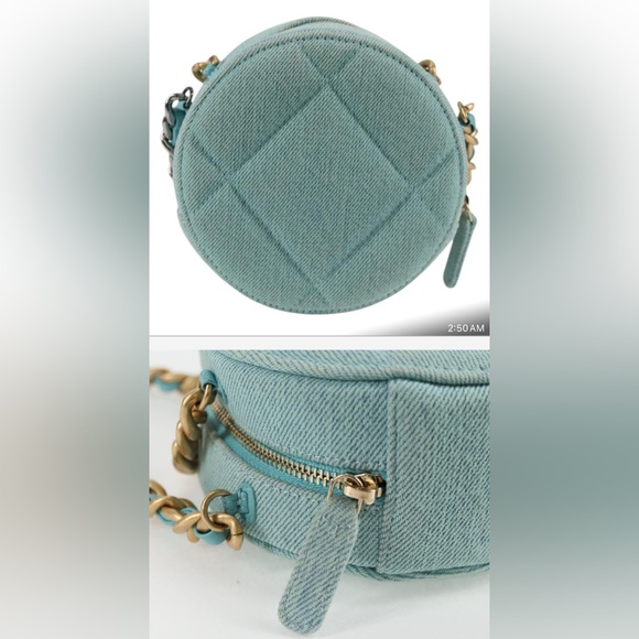 Chanel 19 Denim Round Clutch chain Bag - Picture 4 of 13